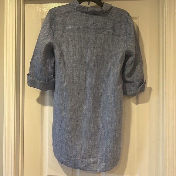 NWT Chicos No-Iron Linen High-Low Shirttail-Hem Tunic - Picture 6 of 6